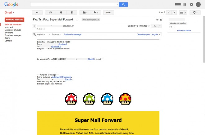 Rendu dans Gmail